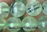 CRU813 15.5 inches 10mm round green rutilated quartz beads