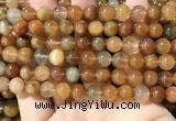 CRU948 15.5 inches 8mm round mixed rutilated quartz beads