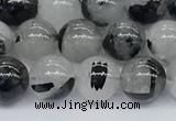 CRU954 15.5 inches 6mm round black rutilated quartz beads