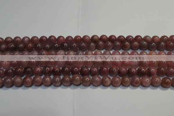 CRZ1000 15.5 inches 6mm - 6.5mm round A- grade natural ruby beads