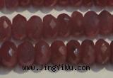 CRZ1018 15.5 inches 4*6mm faceted rondelle A grade ruby beads