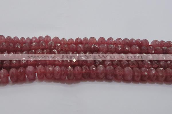 CRZ1104 15.5 inches 5*8mm faceted rondelle AAA+ grade ruby beads