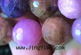 CRZ1134 15.5 inches 12mm faceted round ruby sapphire beads