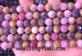 CRZ1143 15.5 inches 8mm faceted round ruby sapphire beads