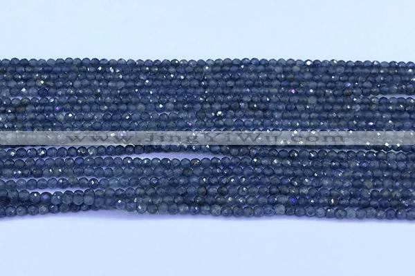CRZ1170 15 inches 2mm faceted round sapphire beads