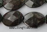 CRZ227 15.5 inches 18*25mm faceted oval ruby zoisite gemstone beads