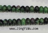CRZ460 15.5 inches 5*8mm rondelle ruby zoisite gemstone beads