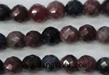CRZ511 15.5 inches 6mm faceted round natural ruby sapphire beads