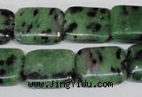CRZ68 15.5 inches 15*20mm rectangle ruby zoisite gemstone beads