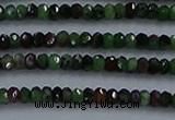 CRZ750 15.5 inches 2*2.5mm faceted rondelle ruby zoisite beads
