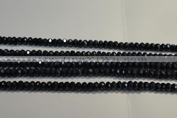 CRZ980 15.5 inches 4*6mm faceted rondelle A+ grade sapphire beads