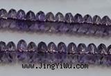 CSA23 15.5 inches 5*10mm faceted rondelle synthetic amethyst beads