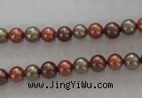 CSB1018 15.5 inches 6mm round mixed color shell pearl beads