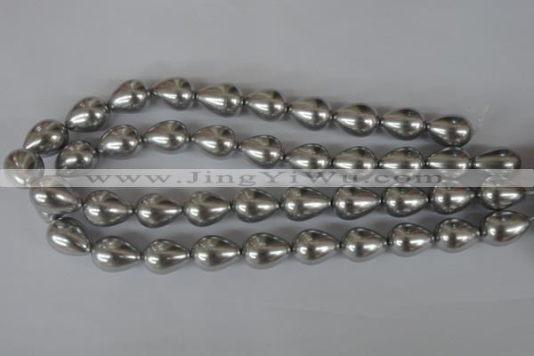 CSB115 15.5 inches 15*19mm teardrop shell pearl beads wholesale