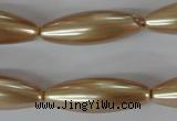 CSB120 15.5 inches 10*30mm rice shell pearl beads wholesale
