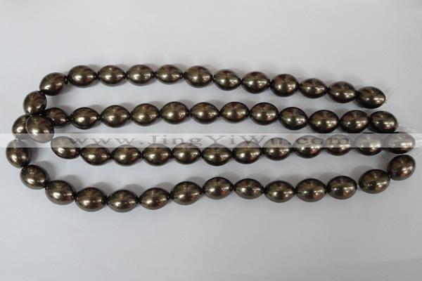 CSB123 15.5 inches 12*15mm rice shell pearl beads wholesale