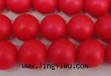 CSB1305 15.5 inches 4mm matte round shell pearl beads wholesale