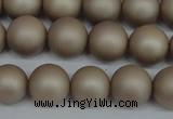 CSB1321 15.5 inches 6mm matte round shell pearl beads wholesale