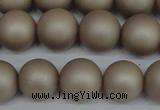CSB1322 15.5 inches 8mm matte round shell pearl beads wholesale