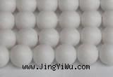 CSB1351 15.5 inches 6mm matte round shell pearl beads wholesale