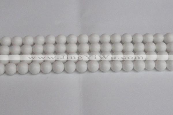 CSB1354 15.5 inches 12mm matte round shell pearl beads wholesale