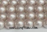 CSB1357 15.5 inches 8mm matte round shell pearl beads wholesale