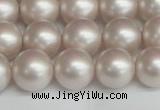 CSB1359 15.5 inches 12mm matte round shell pearl beads wholesale
