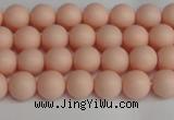 CSB1365 15.5 inches 4mm matte round shell pearl beads wholesale