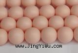 CSB1367 15.5 inches 8mm matte round shell pearl beads wholesale