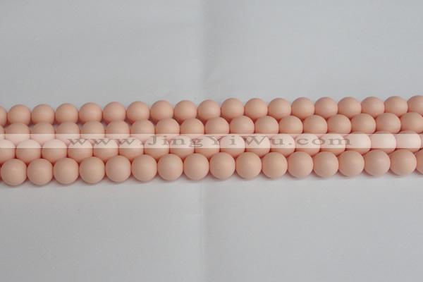 CSB1368 15.5 inches 10mm matte round shell pearl beads wholesale