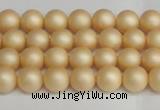 CSB1375 15.5 inches 4mm matte round shell pearl beads wholesale