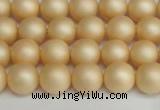 CSB1377 15.5 inches 8mm matte round shell pearl beads wholesale