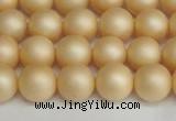 CSB1378 15.5 inches 10mm matte round shell pearl beads wholesale