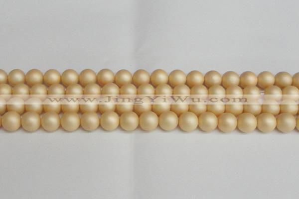 CSB1379 15.5 inches 12mm matte round shell pearl beads wholesale