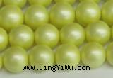 CSB1388 15.5 inches 10mm matte round shell pearl beads wholesale