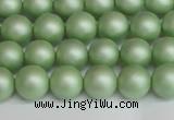CSB1391 15.5 inches 6mm matte round shell pearl beads wholesale