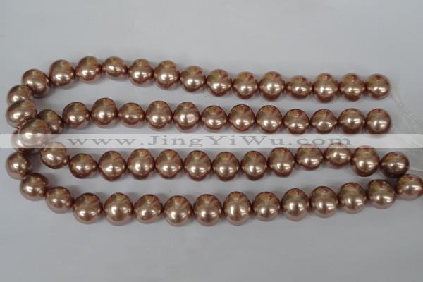 CSB141 15.5 inches 12*15mm – 13*16mm oval shell pearl beads