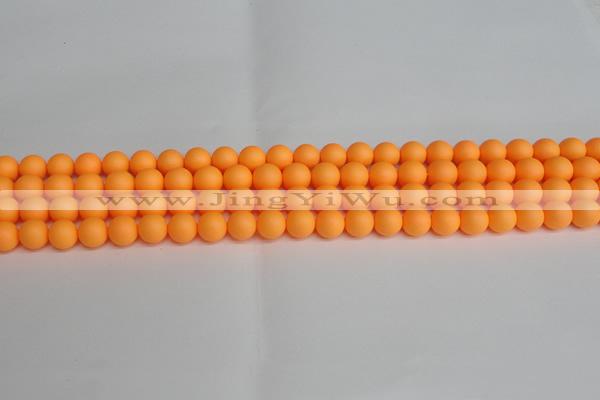 CSB1420 15.5 inches 4mm matte round shell pearl beads wholesale