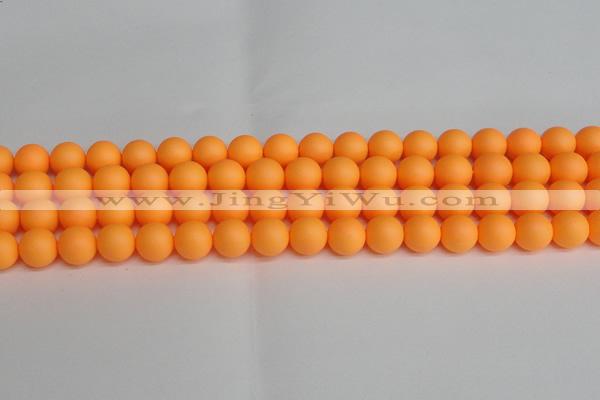 CSB1423 15.5 inches 10mm matte round shell pearl beads wholesale