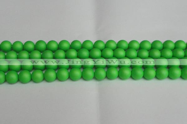 CSB1434 15.5 inches 12mm matte round shell pearl beads wholesale