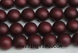 CSB1451 15.5 inches 6mm matte round shell pearl beads wholesale