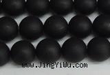 CSB1458 15.5 inches 10mm matte round shell pearl beads wholesale