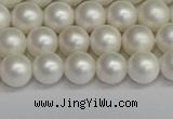CSB1601 15.5 inches 6mm round matte shell pearl beads wholesale