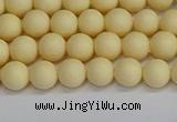 CSB1610 15.5 inches 4mm round matte shell pearl beads wholesale