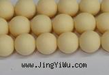 CSB1611 15.5 inches 6mm round matte shell pearl beads wholesale