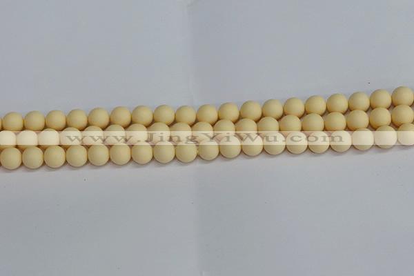 CSB1611 15.5 inches 6mm round matte shell pearl beads wholesale
