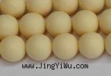 CSB1613 15.5 inches 10mm round matte shell pearl beads wholesale