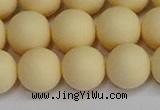 CSB1615 15.5 inches 14mm round matte shell pearl beads wholesale