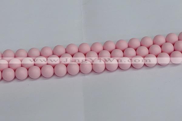 CSB1624 15.5 inches 12mm round matte shell pearl beads wholesale
