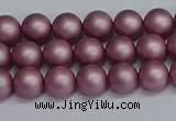 CSB1640 15.5 inches 4mm round matte shell pearl beads wholesale